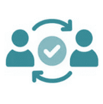 Respectful and helpful engagement icon