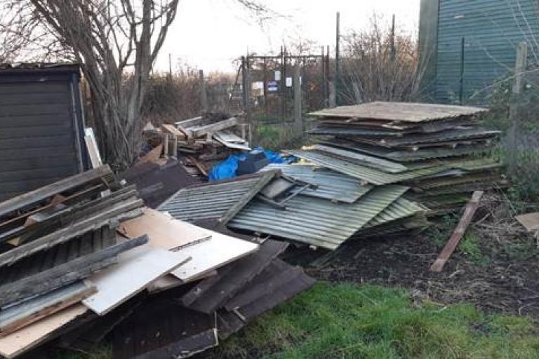 Fly tipping in Stacey Avenue