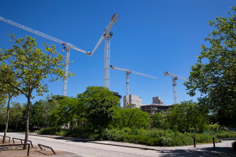 Cranes in Central Milton Keynes