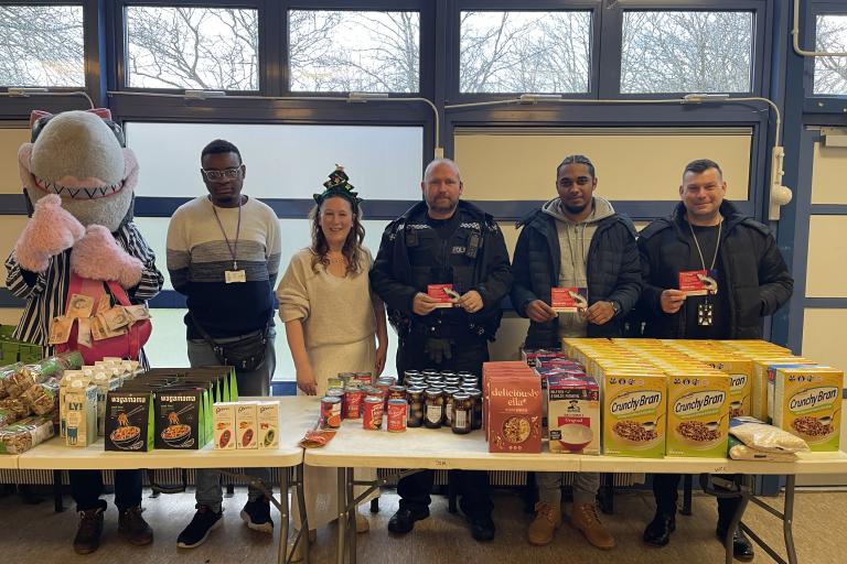 Cllr Darlington with colleagues at Food Larder