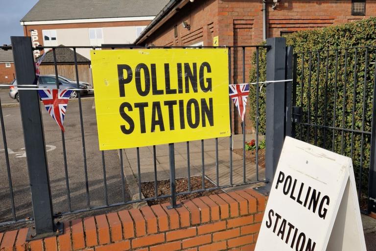 Polling station exterior