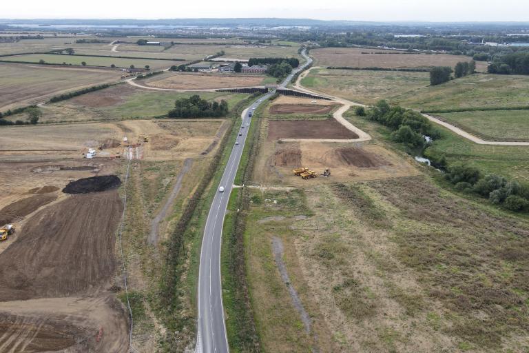 View of the A509 towards MK