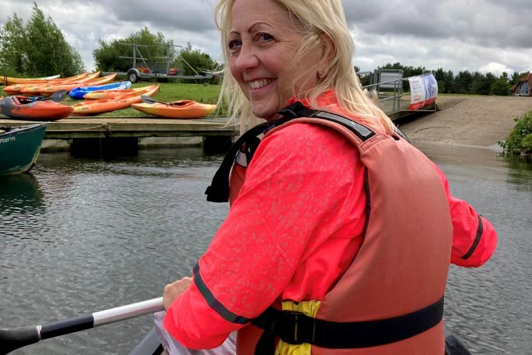 Cllr Zoe Nolan on the water with Action4Youth