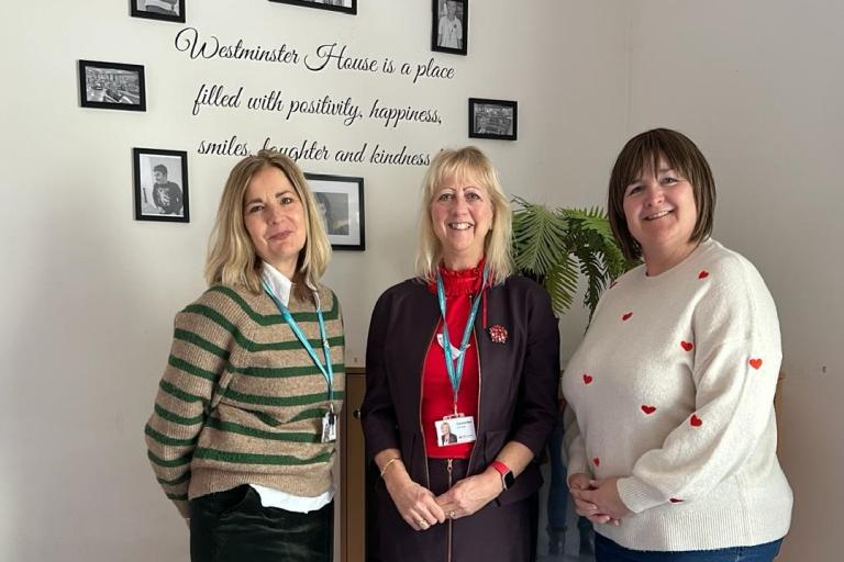 Cllr Zoe Nolan visiting Westminster House in Bletchley