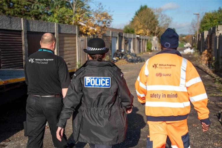 Police officer and council staff