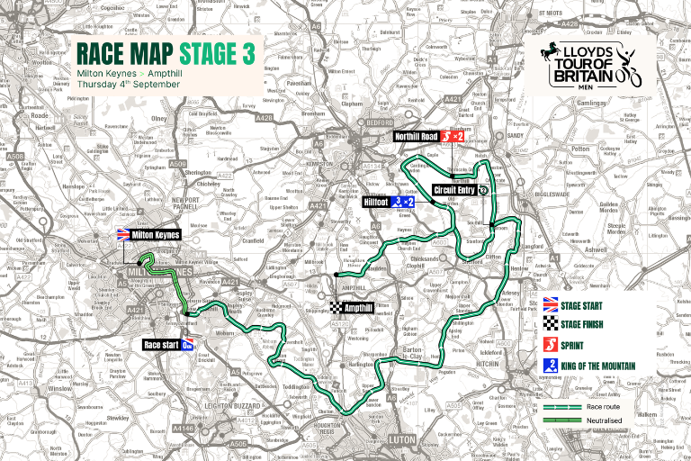 Lloyds Tour of Britain map