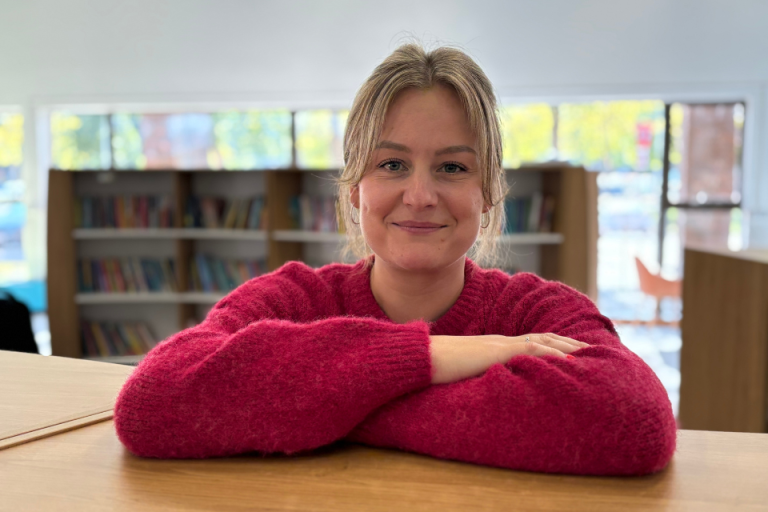 Cllr Lauren Townsend at MK Central Library