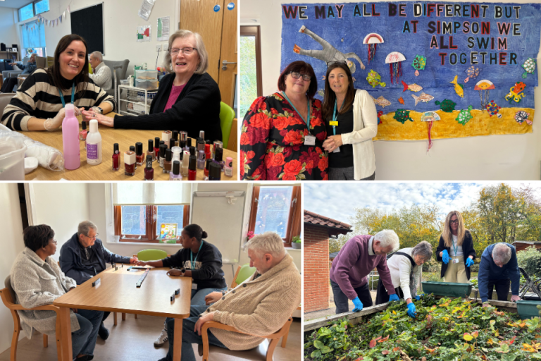 Service users enjoying activities at Simpson Day Centre