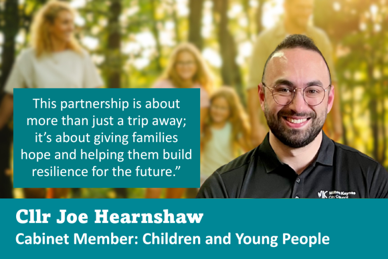 Cllr Joe Hearnshaw discussing the partnership