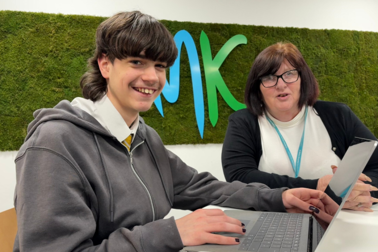 Cllr Donna Fuller with a young carer in Milton Keynes