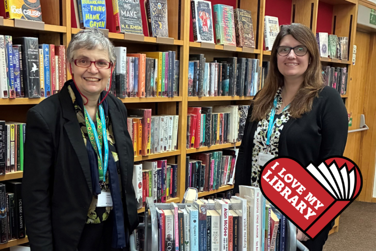 A volunteer and staff member at Milton Keynes City Council's Central Library