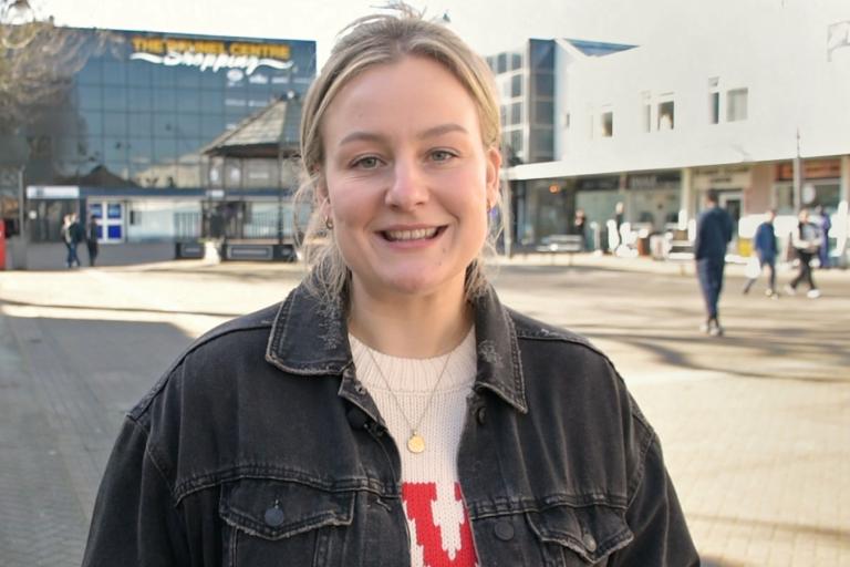 Cllr Lauren Townsend in Bletchley