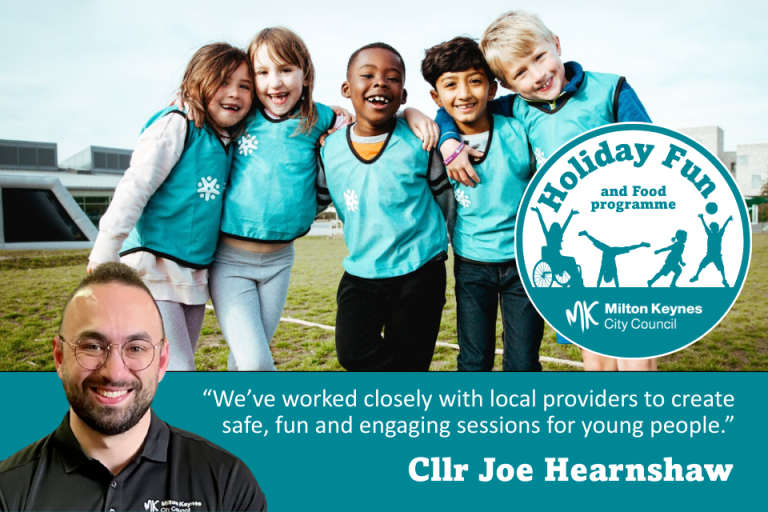 Cllr Joe Hearnshaw talking about the Holiday Fun and Food programme