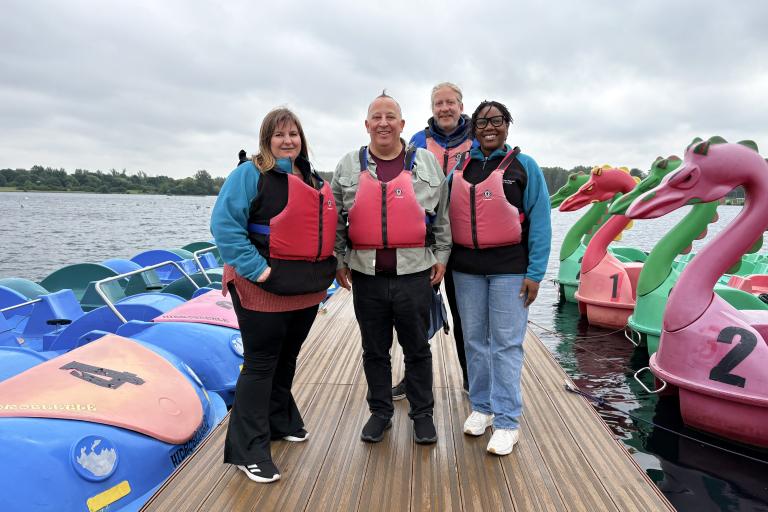 Councillor Peter Cannon with colleagues from the City Council's Holiday Fun and Food team