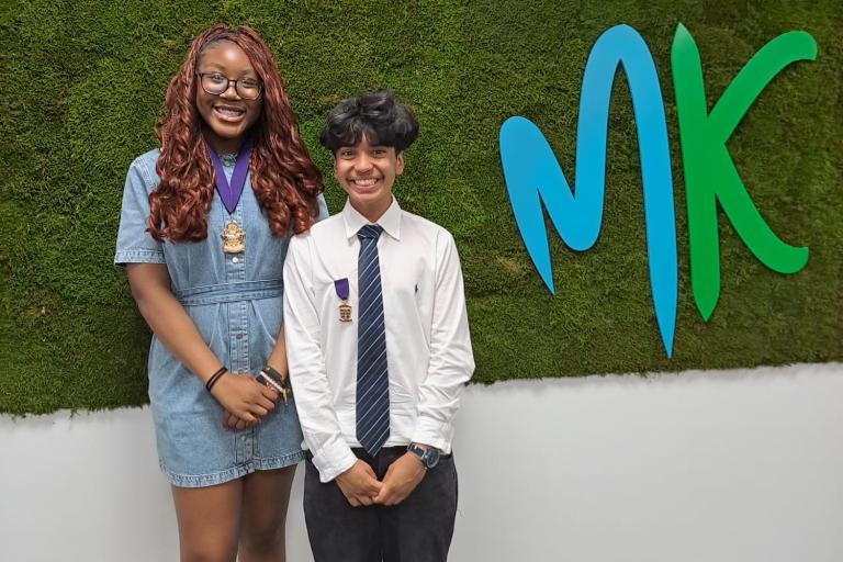 Youth Mayor Tito Adeyale (shown left) and Deputy Youth Mayor (Rohan Ravjee)) shown right