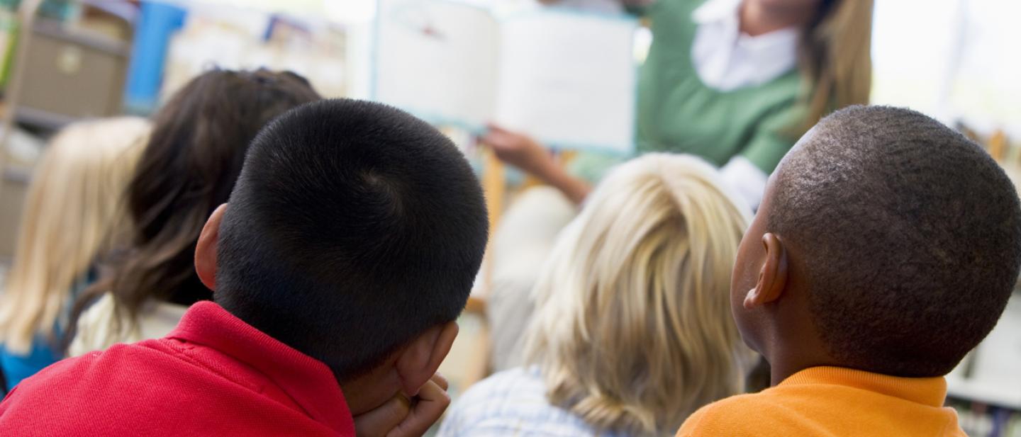 Young children enjoying a story time