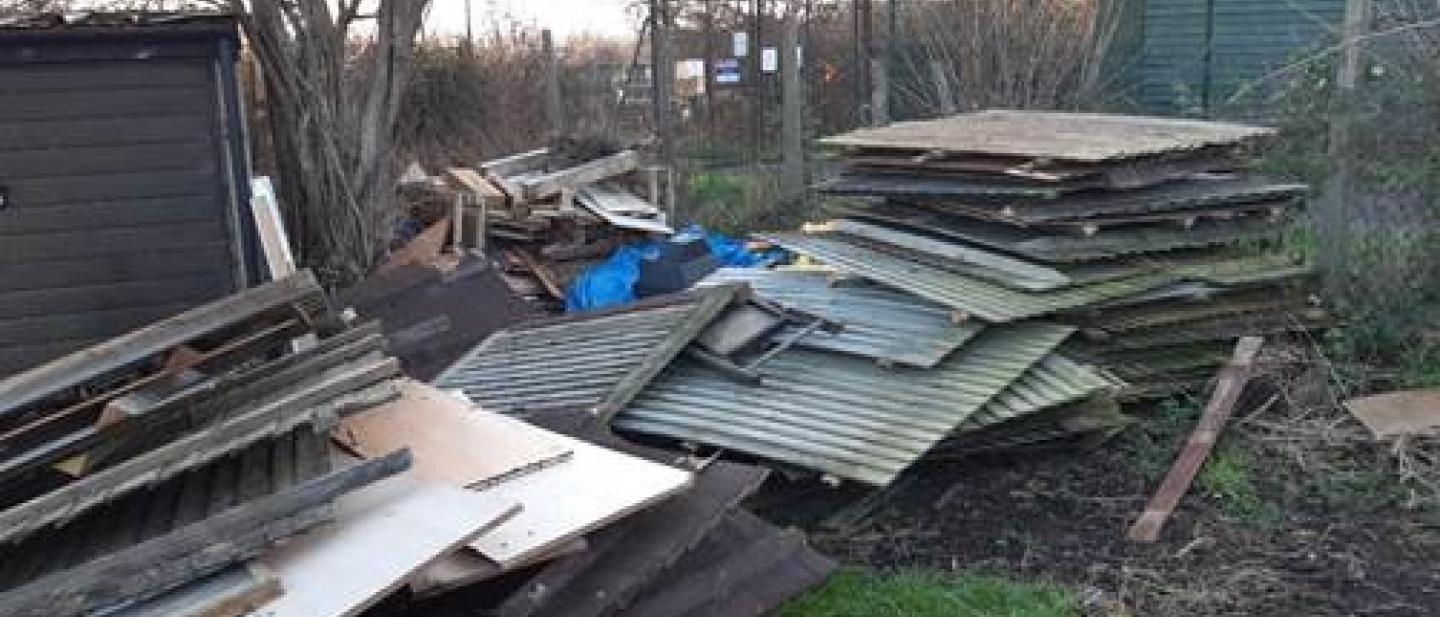 Fly tipping in Stacey Avenue