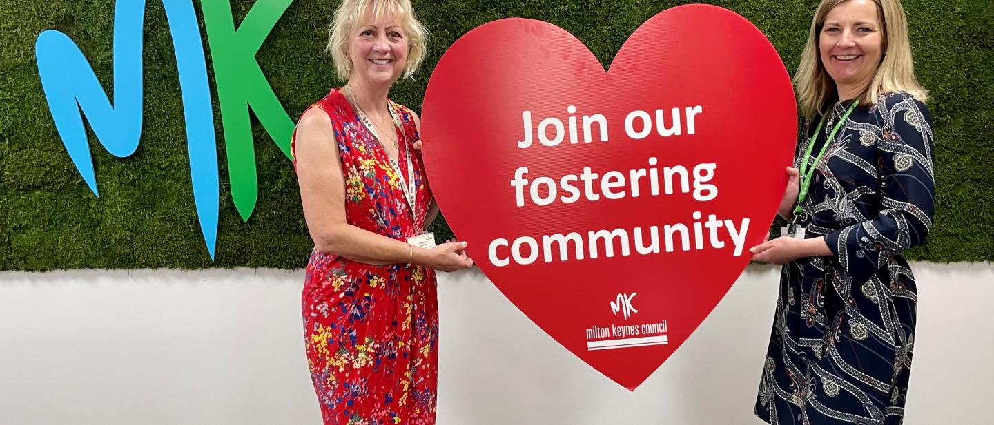 Cllr Zoe Nolan and Head of Corporate Parenting at MKC, Sharon Godfrey