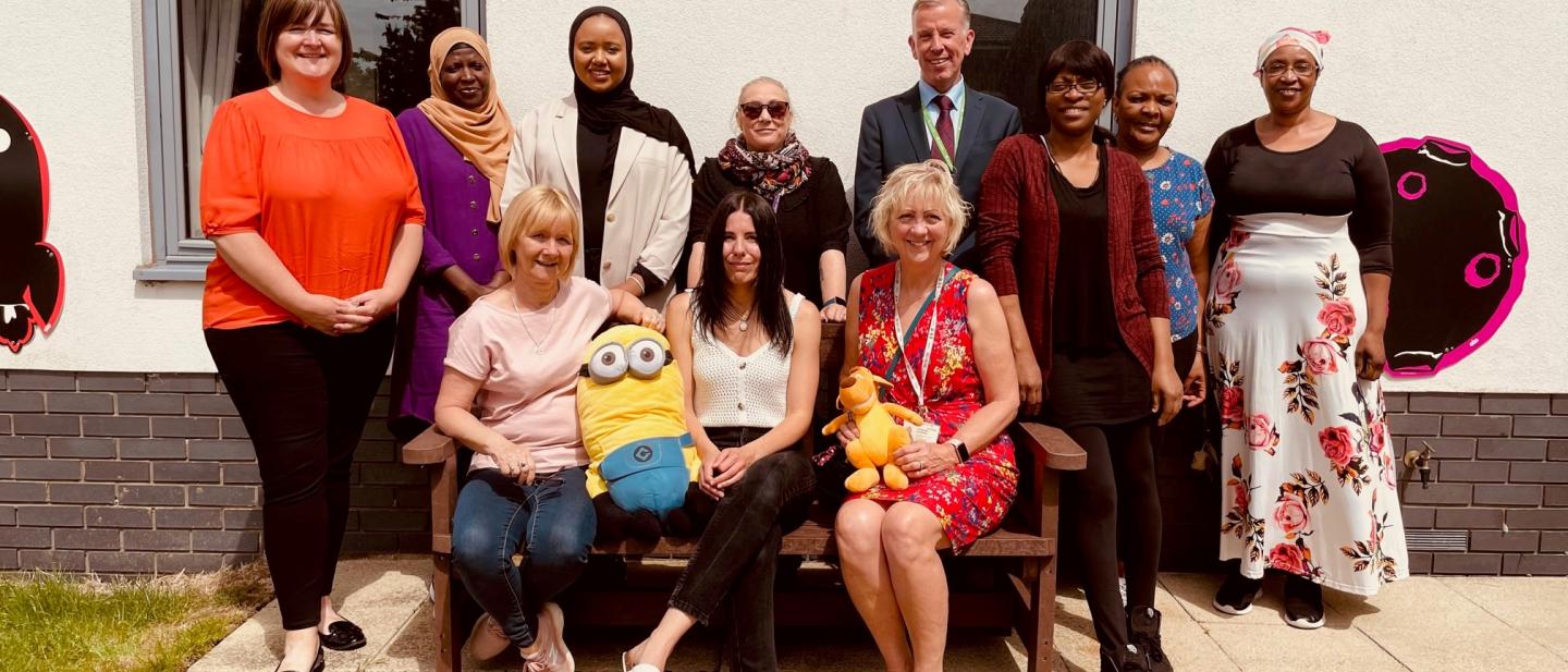 The team at Westminster House standing together outside