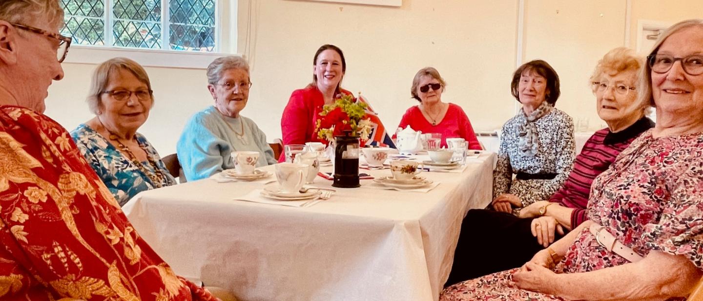 Councillor Darlington with carers at a special afternoon tea
