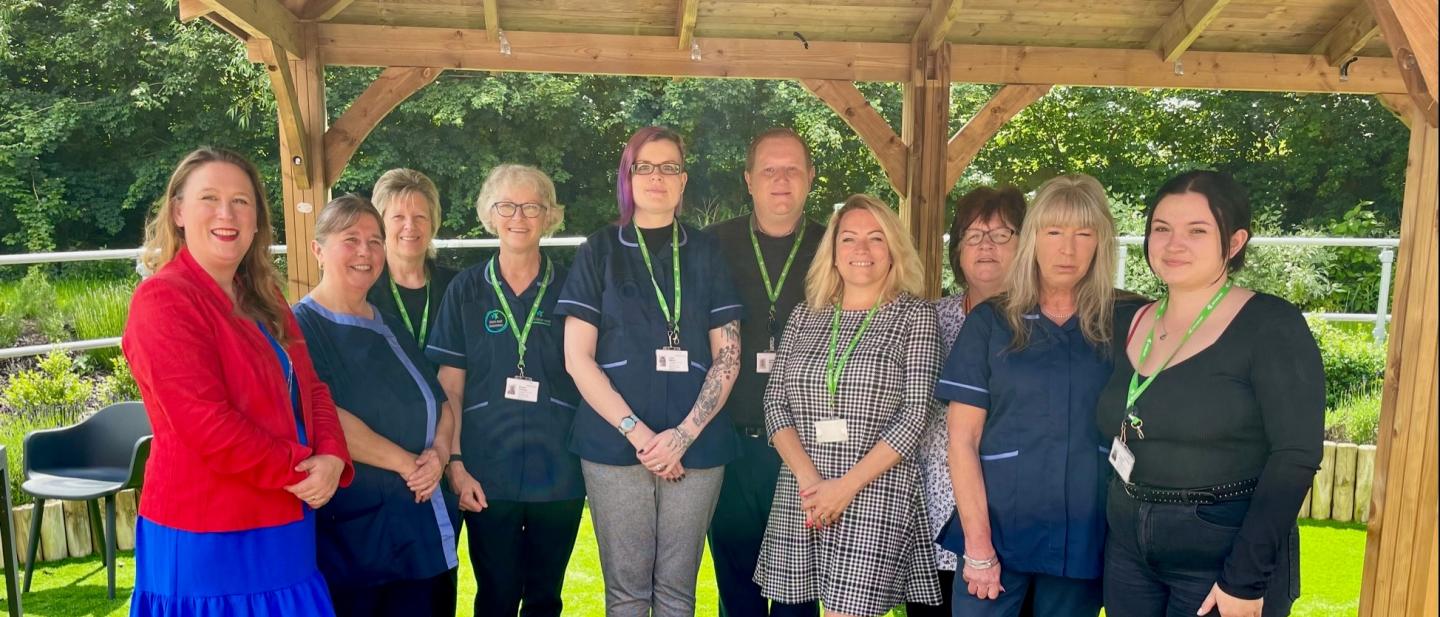 Cllr Emily Darlington with the council's Homecare team