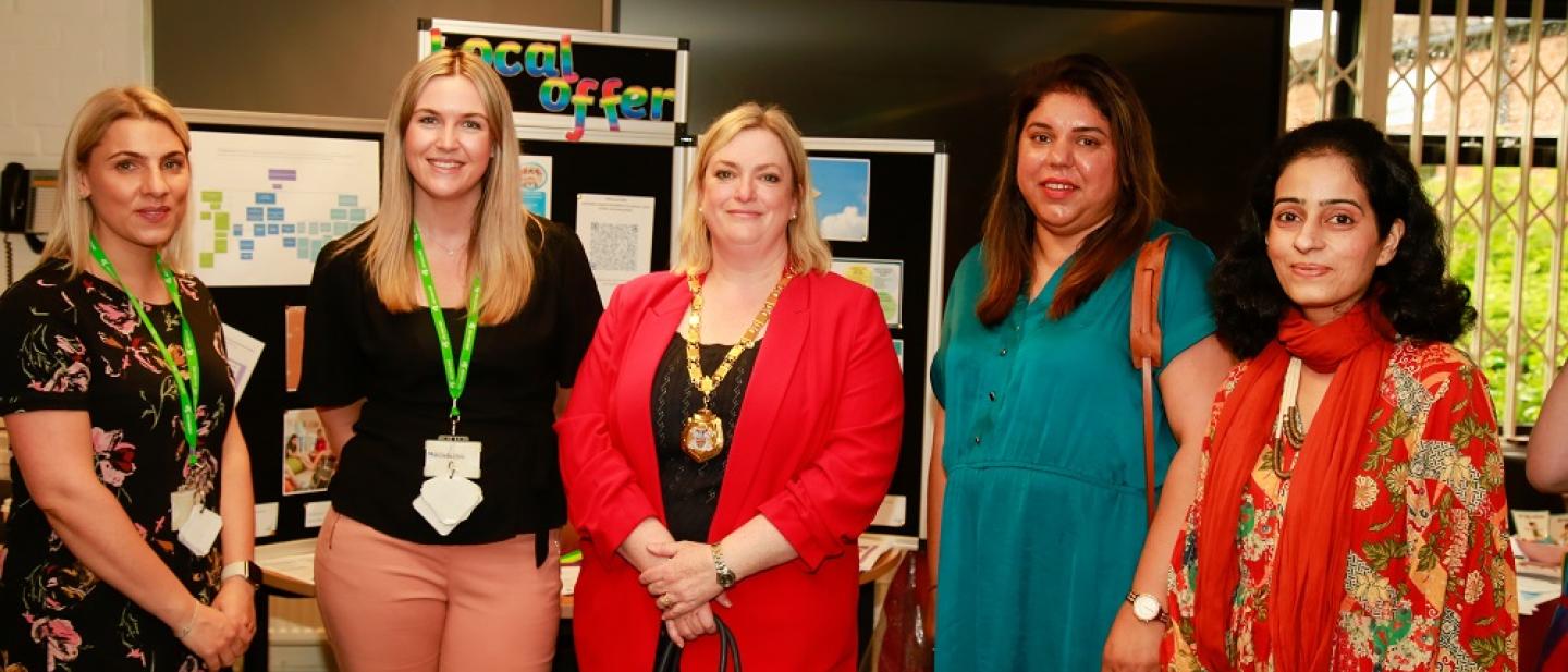 Mayor of MK with professionals at the SEND event