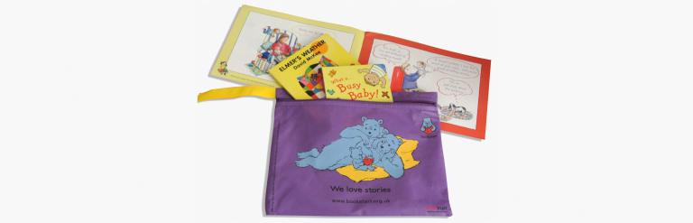 Bookstart bag with baby books