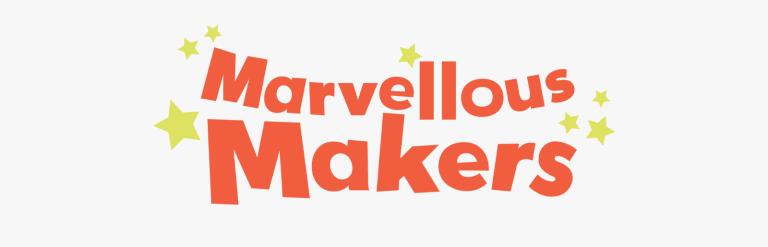The Summer Reading Challenge title banner for 2024 which says MARVELLOUS MAKERS.
