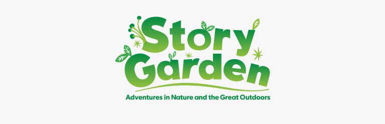 The Summer Reading Challenge title banner for 2025 which says STORY GARDEN.